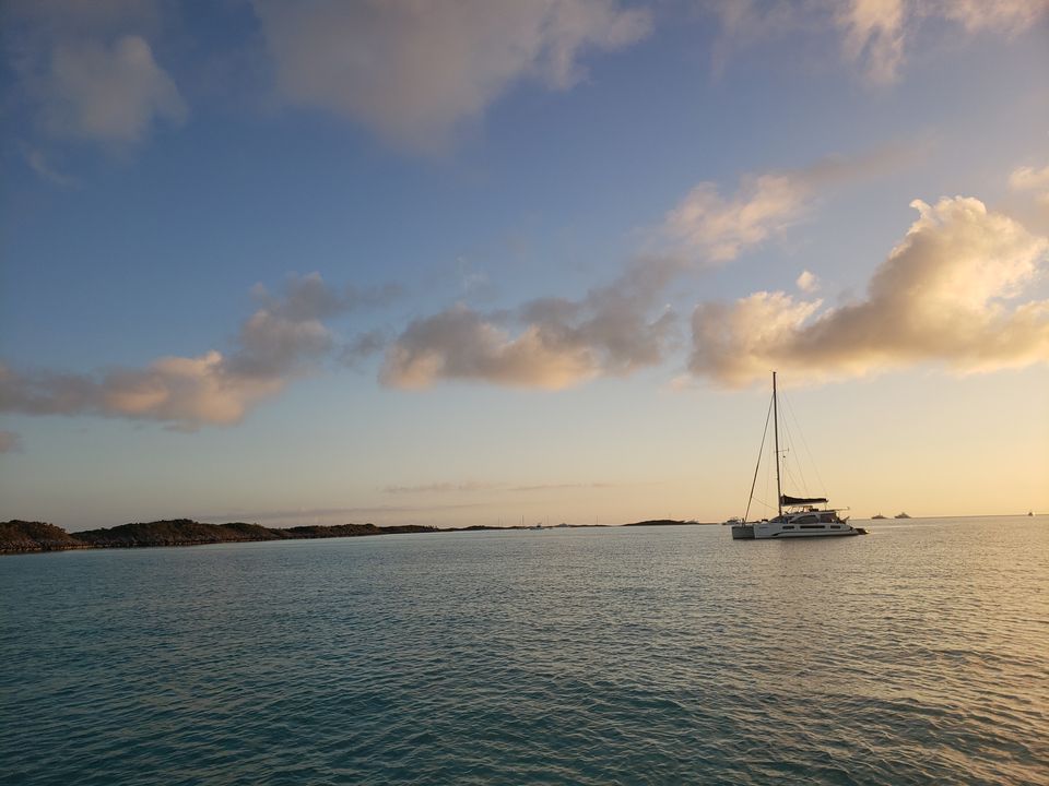 Leaving Shroud Cay