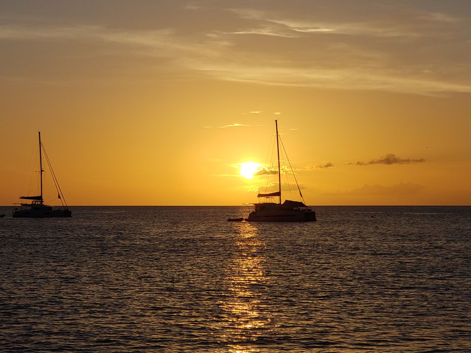 In the water, sunset, and carnival